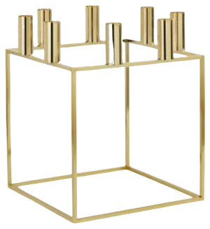 Gold Plated Kubus 8 Candleholder by Lassen