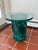 Translucent Cast Resin Accent Table With Replacement Glass Top Base - 17.25" tall and 11" wide. Top - Solid glass 18"...