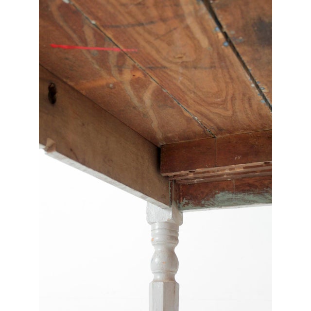 Antique Painted Farmhouse Work Table For Sale - Image 12 of 18