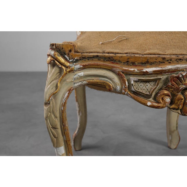 Antique Louis XV Chair in Carved Wood, 1800s For Sale - Image 6 of 14