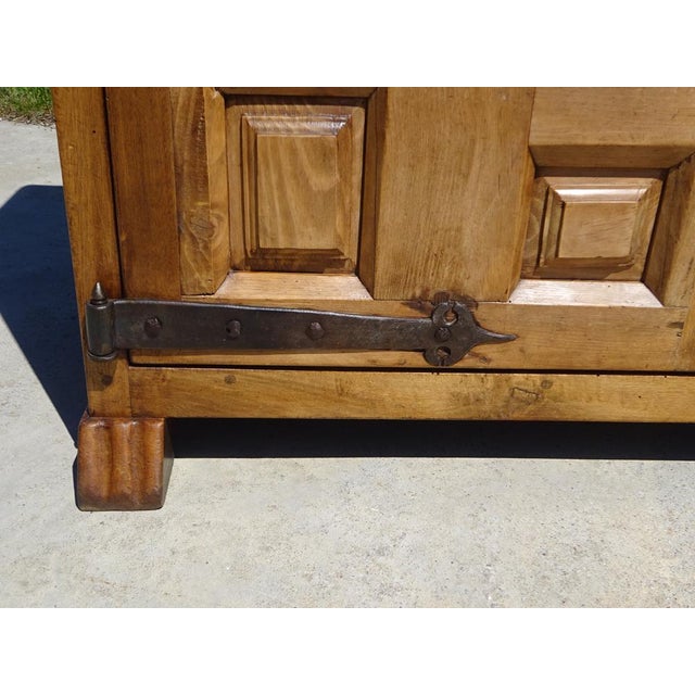 Baroque Tuscan Two-Door Sideboard in Oak and Walnut For Sale - Image 3 of 18