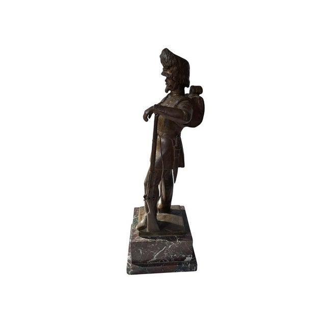 Bronze Sculpture of Soldier from Laganà Foundry, Naples, 1940 For Sale - Image 4 of 10