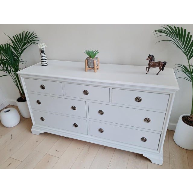 Vintage Chest of Drawers in White Wood Solid Wood by John Lewis, 2000s For Sale - Image 3 of 18
