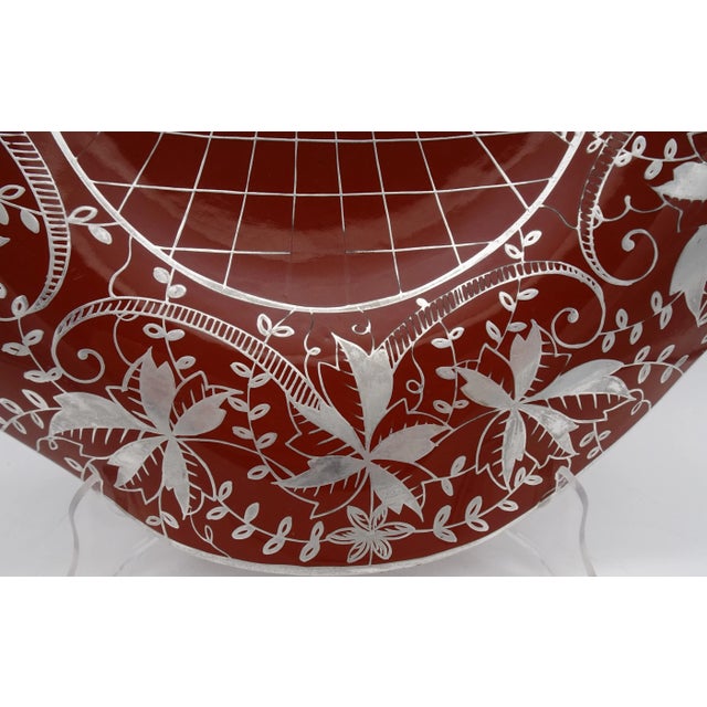 Italian Art Deco Silver-Overlaid Ceramic Bowl by Richard Ginori, 1930s For Sale - Image 4 of 13