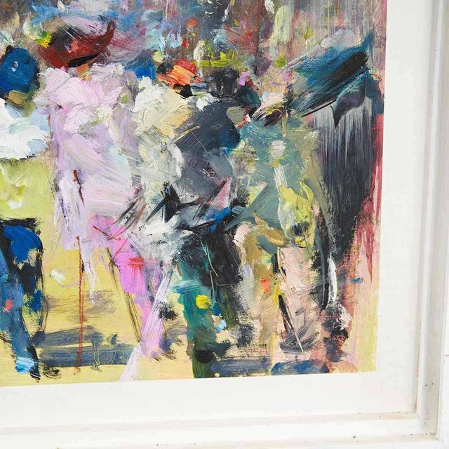 Renzo Piccoli, Figurative Scene, Oil Painting For Sale - Image 4 of 6