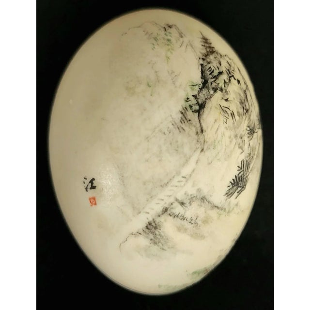 Chinese Beautiful Chinese Vintage Hand-Painted Natural Egg For Sale - Image 3 of 11