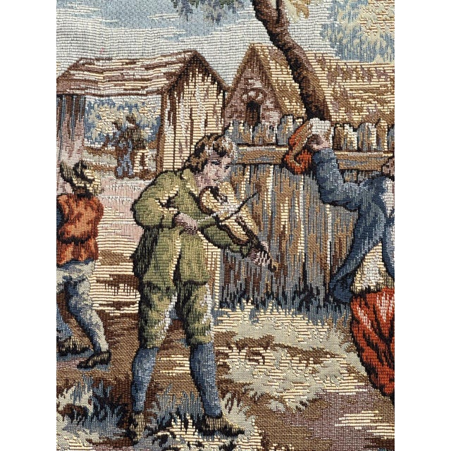 1970s French Jacquard Tapestry with the Flemish Festival Motif in the style of Aubusson, 1970s For Sale - Image 5 of 18