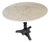 Vintage Haasbrock-Sonderguard Cast Iron Pedestal Table With Carrara Marble Top, 36.75” For Sale
