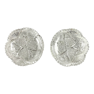1980s Superior Cut Glass-Candy/Nut Dishes– A Pair