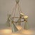 Large Hourglass Chandelier with Grey Metal Diabolo Shades on Brass Frame, 1950s For Sale - Image 9 of 18