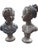 Mid 20th Century Pair of Vintage Italian White Ceramic Busts of a Boy & Girl, 15" For Sale - Image 5 of 8