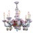 Italian Polychrome Porcelain Chandelier in the style of Capodimonte, 1950 For Sale