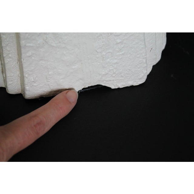 Post Modern Plaster Zig Zag Table Lamps, a Pair For Sale - Image 10 of 12