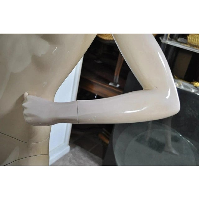 Vintage Female Woman Fiberglass Full Mannequin Dress Form Display on Stand For Sale - Image 9 of 12