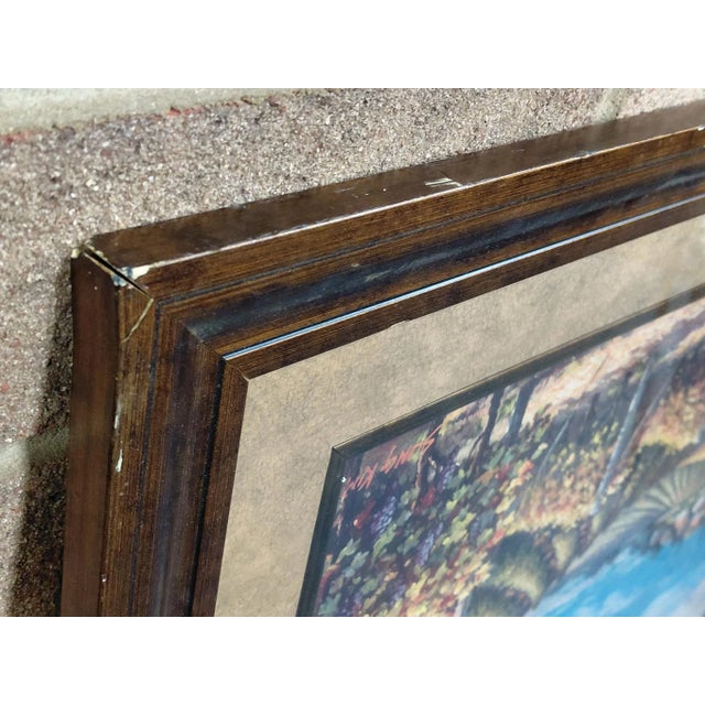 Wood Framed Signed Sung Kim Vineyard Village Print For Sale - Image 7 of 11
