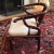 1970s James Mont-Style Oxblood Red Horseshoe Chinoiserie Accent Chair For Sale - Image 9 of 12