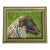 Sheep Black Face Portrait Traditional English Impressionism Antique White Black Green Original Oil Painting by Cleo Plowden For Sale