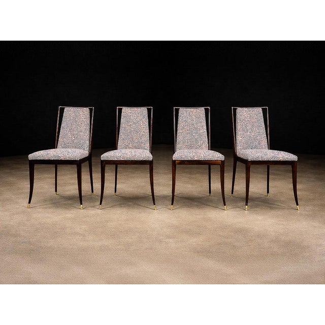 1950s Set of Four Brazilian Modern Dining Chairs in Rosewood by Giuseppe Scapinelli, 1950s - Lot 352 For Sale - Image 5 of 12