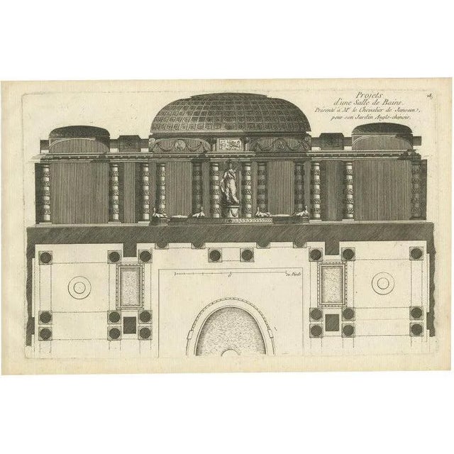 Georg Louis le Rouge, Bathroom Design for Hotel de Jansen in Paris, France, 1785, Print For Sale