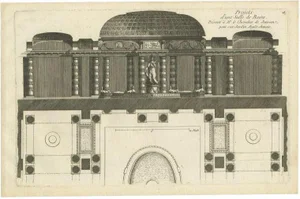 Georg Louis le Rouge, Bathroom Design for Hotel de Jansen in Paris, France, 1785, Print