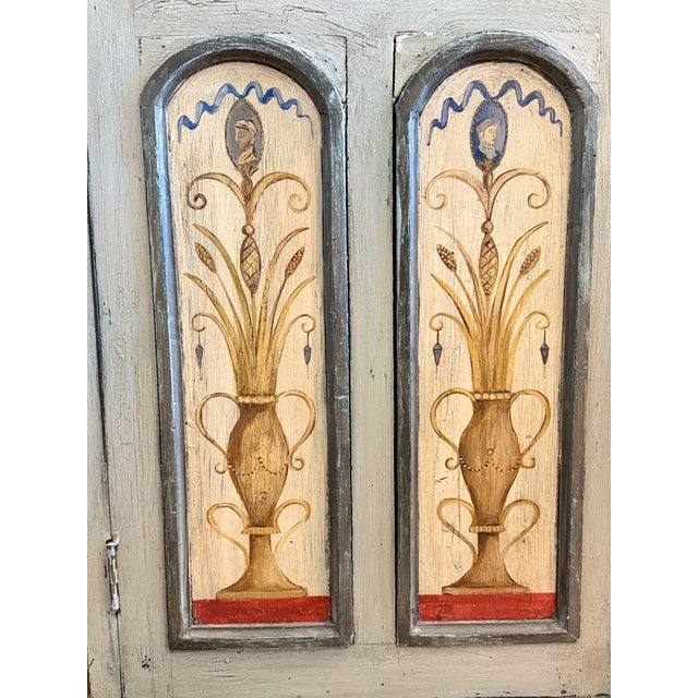Early 20th Century Early 20th Century Italian Hand-Painted Landscape Cabinet For Sale - Image 5 of 12