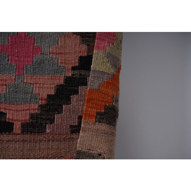 1970s Vintage Turkish Kilim Runner 3'1'' X 13'3'' For Sale - Image 9 of 10