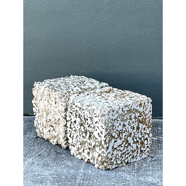 Vintage Coquina Stone Blocks - A Pair For Sale In West Palm - Image 6 of 12