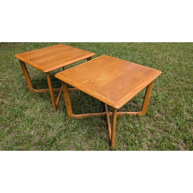 1980s Lane Perception Square Side Tables - a Pair For Sale - Image 9 of 10
