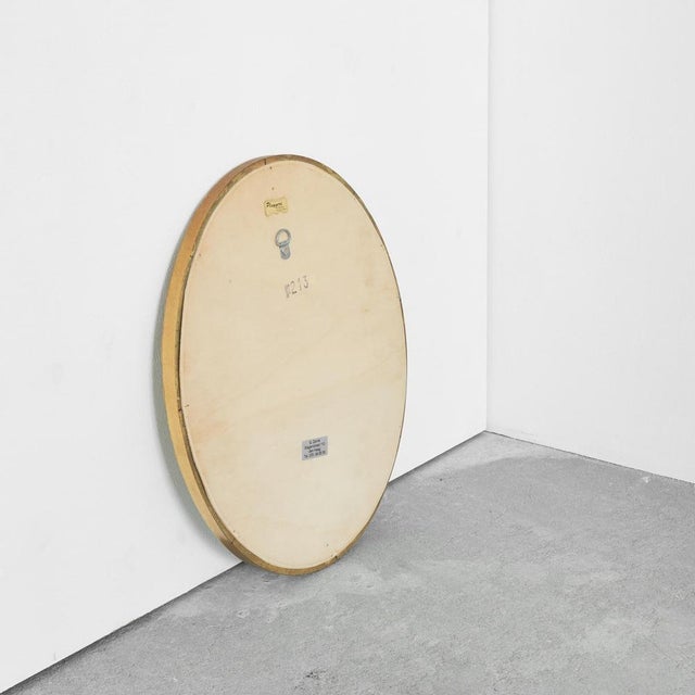 Gold Oval Mirror in Gilt Wood from Dyrlund, 1960s For Sale - Image 8 of 9