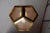 DESIGN FRERES Geometric Brass, Tan Leather and Glass 'Pentagone' Lantern by Design Frères For Sale - Image 4 of 7