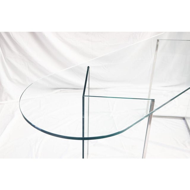 Vintage Glass Table attributed to Fontana Arte, 1973 For Sale - Image 6 of 8