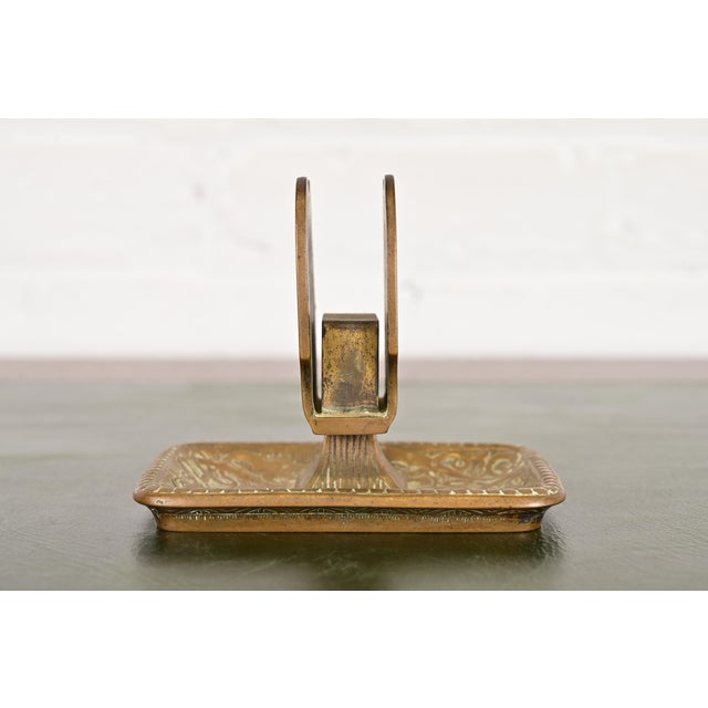 Early 20th Century Marshall Field & Co. Antique Viking Bronze Match Box Holder, Circa 1910 For Sale - Image 5 of 12