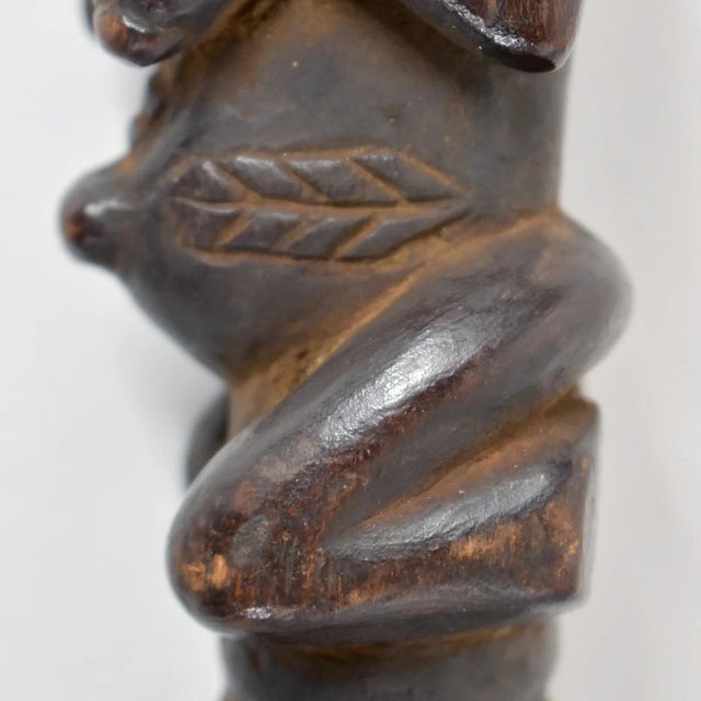 Dark Gray Early 20th Century Luba Female Figural Staff For Sale - Image 8 of 8