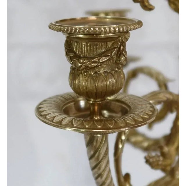 Gold 19th Century Bronze Candelabrum For Sale - Image 8 of 18