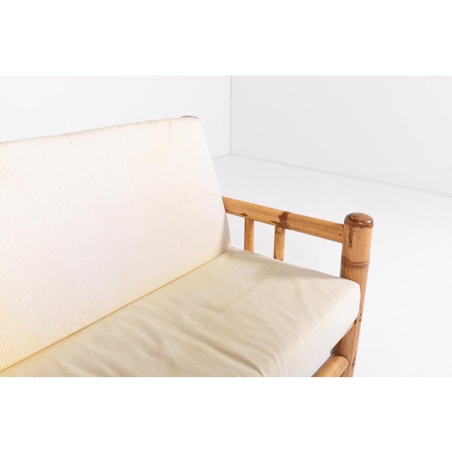 Italian Modern Bamboo & Wicker Bench, 1970s For Sale - Image 11 of 15