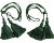 Contemporary Emerald Double Tassel Tiebacks- a Pair For Sale