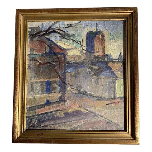 Scandinavian Oil on Canvas attributed to Ingegerd Beskow, 1940s For Sale