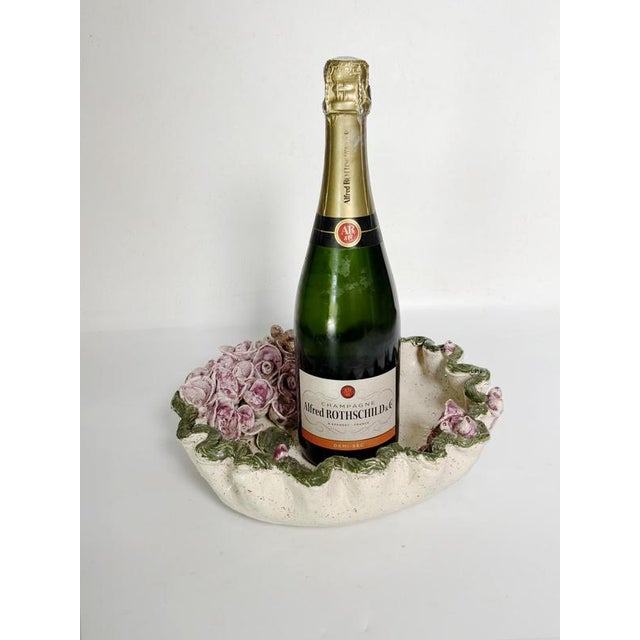 Pottery Vide-Poche with Floral Decorations, France, 1970s For Sale - Image 3 of 9