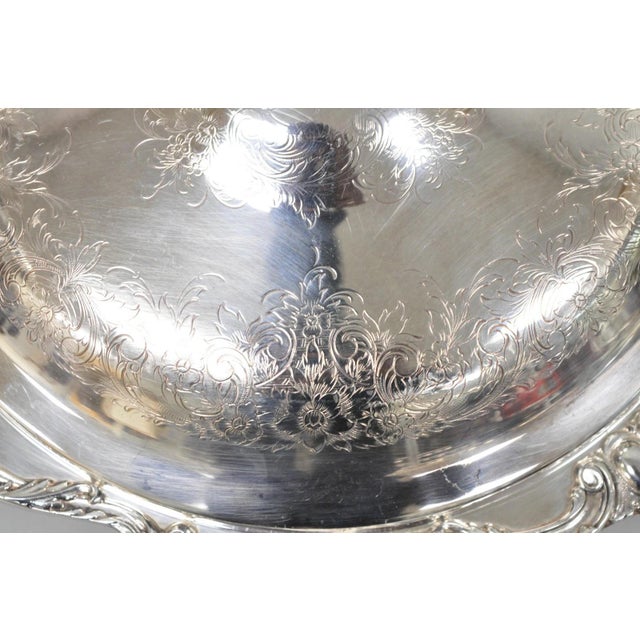 Vintage Victorian Webster Wilcox "Rochelle" Silver Plated Round Covered Serving Bowl Dish For Sale - Image 13 of 15