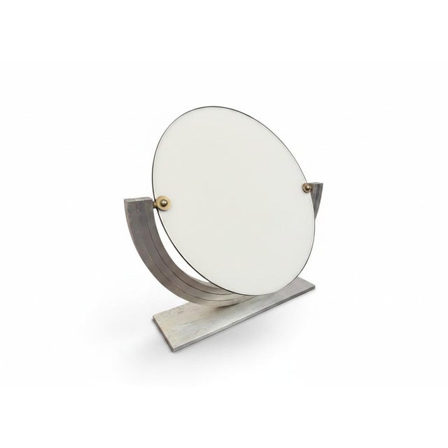 Italian Art Deco Mirror in Glass For Sale - Image 4 of 5