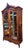 Antique French Louis XV Walnut Armoire Dual Beveled Mirrored Doors For Sale
