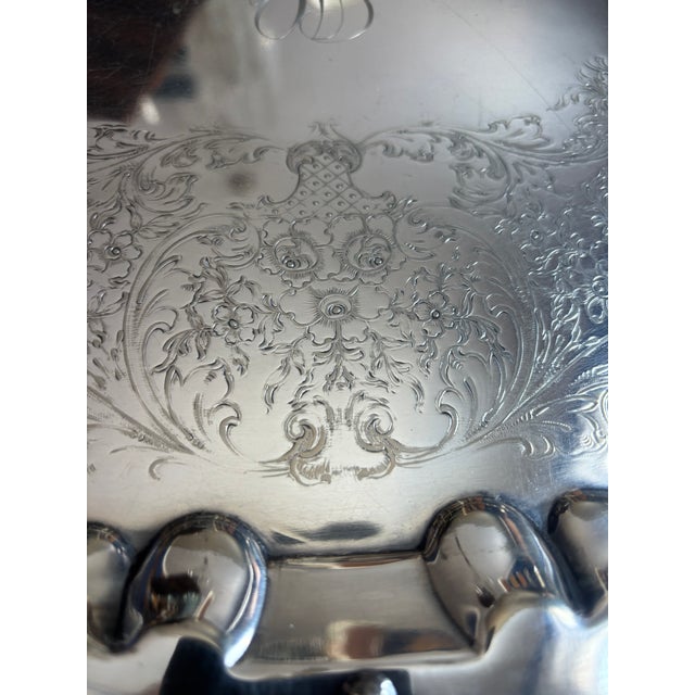 Metal Barbour Silver Plate Wine Serving Tray For Sale - Image 7 of 16