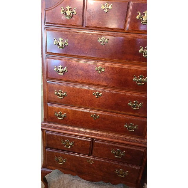 Brown Ethan Allen Chest of Drawers Highboy For Sale - Image 8 of 8