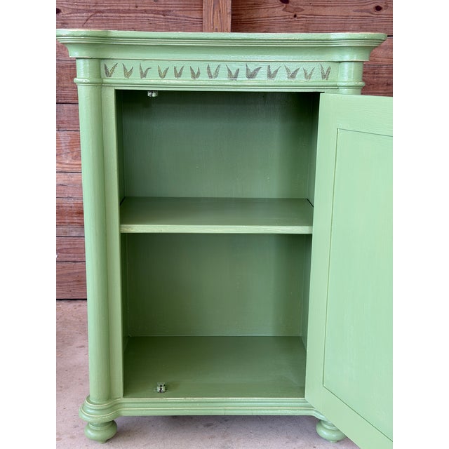 Habersham Cabinet Custom Painted With Tropical Birds and Leopards For Sale - Image 9 of 11
