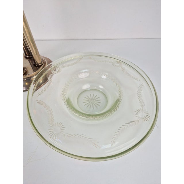 Art Deco Silver Plated Metal Centerpiece with Glass Bowl, 1930s For Sale - Image 13 of 14