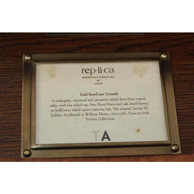 Theodore Alexander Inlaid Demilune Table For Sale - Image 17 of 18