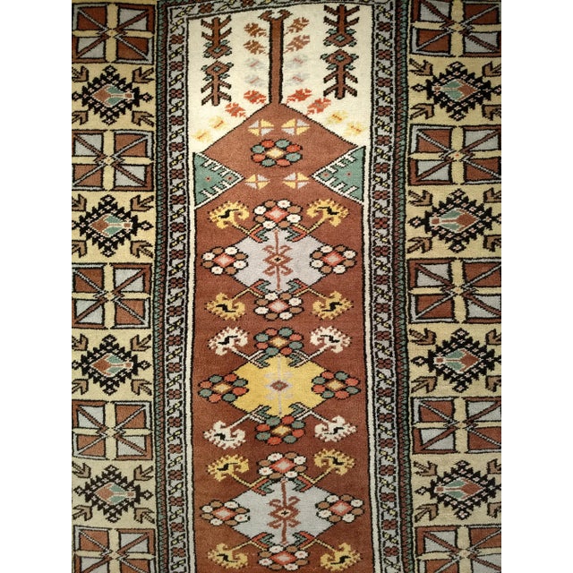 Brown Vintage Turkish Tribal Prayer Rug - 3‚Äô9‚Äù X 6‚Äô3‚Äù For Sale - Image 8 of 13