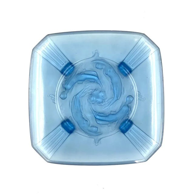 Large Molded Glass Naiads Dish from Verreries Des Hanots, France, 1930s For Sale - Image 16 of 18