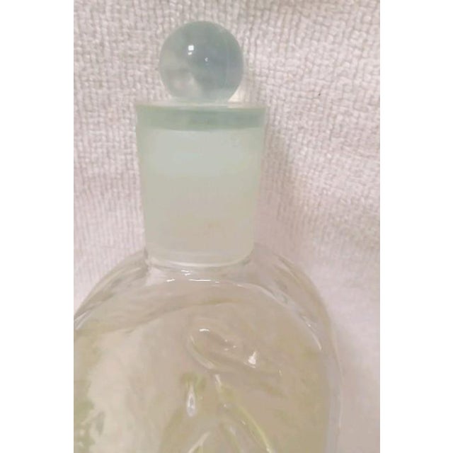 Art Deco 1990s Rochas Design House Vintage Crystal Bottle F'leur D' Eau Ice Cube Woman France Large Size 3.4oz For Sale - Image 3 of 9