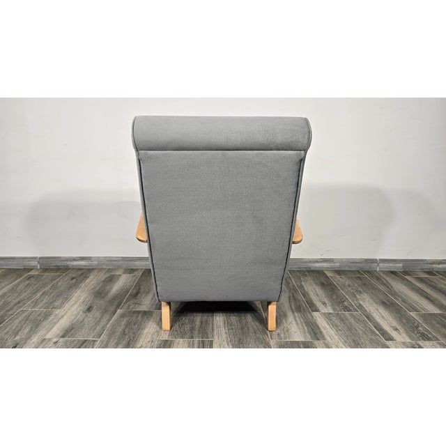 Wood Art Deco Lounge Chair by Jindrich Halabala, 1940s For Sale - Image 7 of 8